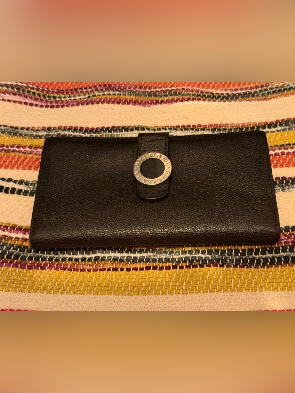 Bvlgari Black Leather Continental Wallet | Red Interior | Made In Italy